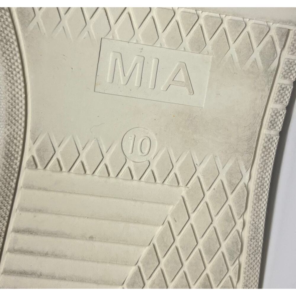 MIA Womens Platform Sneakers Shoes Sz 10 Gray Cream Lace Up Casual Color Block - Picture 7 of 7